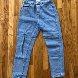 John Galt light wash mom jeans